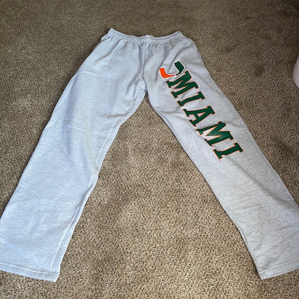 NEW: U Miami Hurricanes Mens Sweatpants (L)